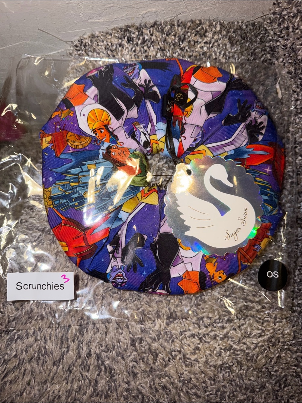Sugar Swan Emperor’s New Groove Scrunchie NIB